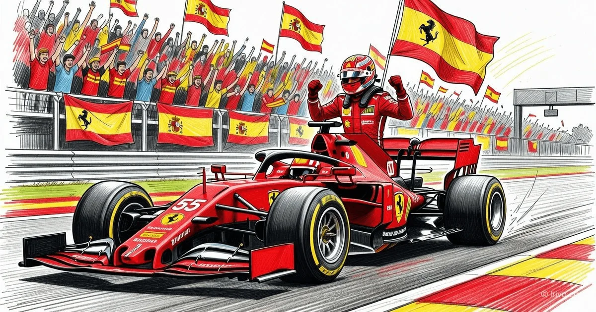 Sainz is the winner of the Spanish Grand Prix: a historic triumph for Ferrari
