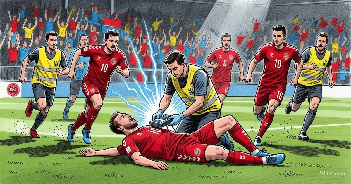 Christian Eriksen fell on the field again — the defibrillator brought him back to life