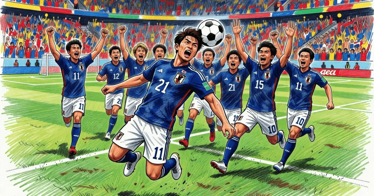Japan crushed Tunisia 4:0 and knocked them out of the World Cup