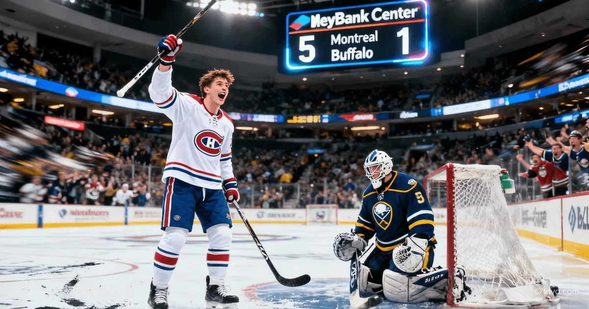 Montreal crushed Buffalo 5:1: Newhook's double tied the series