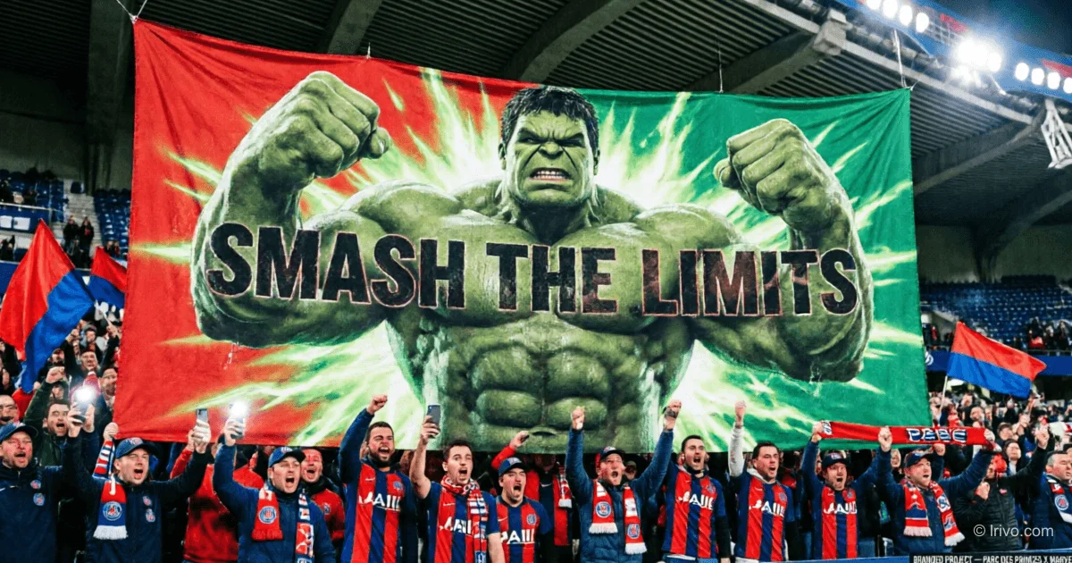 Fanou PSG odhalili epický Hulkův plakát na zápas s Liverpoolem