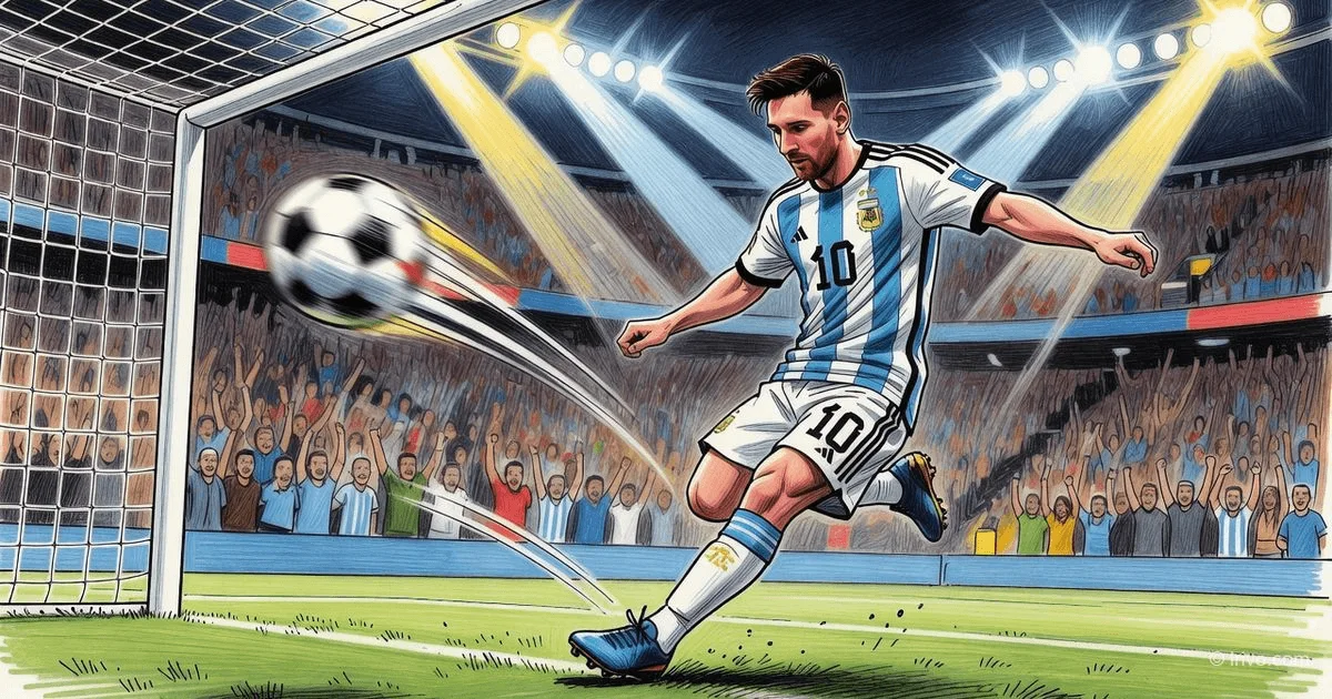 Messi scored from a penalty in the last rehearsal before the World Cup